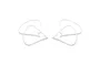 Two white DJI Phantom 4 series propeller guards shown from a top-down perspective against a white background.