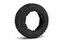 A single HPI Racing Desert Buster radial tyre for Baja 5T/5SC RC cars, shown in a studio setting against a white background.