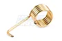 A gold-coloured metal torsion spring for a Zenoah 2-stroke engine ignition coil, shown against a white background.