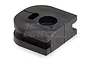 A black rubber ignition coil grommet for Zenoah 23cc-32cc engines, shown from a high angle on a white background.