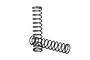 Two black metal RC shock springs for Traxxas GTX shocks, each featuring a small green identification mark on the coil.