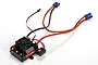 Dynamite Fuze 6S 160A waterproof brushless ESC with cooling fan, wiring, and blue connectors on a white background.