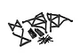 Losi DBXL-E wing mount set including black plastic structural components and a small bag of mounting screws on a white background.