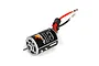 Dynamite 540 size 15T brushed RC motor with pre-soldered wires and bullet connectors on a white background.