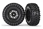 Traxxas 1.9" Canyon Trail Tyres on Black Rims - Glued Wheels 2Pcs 8272