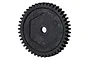 A black Traxxas 45T 0.8 module spur gear for RC vehicles shown against a plain white background.