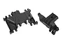 Traxxas TRX-4 black plastic skid plate and gear cover spare parts set.