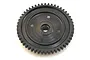 A black steel 50-tooth spur gear for a Losi DBXL-E RC vehicle, shown against a plain white background.