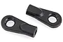Two black Rovan steering linkage ball ends for RC cars, shown against a white background.