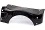 A black painted Rovan 5IVE-T rear left fender body shell component for an RC car.