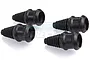 Four black rubber bellows-style drive shaft boots for Rovan 5IVE-T RC cars, arranged on a white surface.