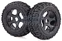 Rovan 4.7/5.5" Baja 5B Front Excavator Tyres on Black Rims - Beadlocked Wheels 2Pcs 95192