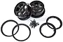 Rovan 5IVE-T 4.7/5.5" Black Rims & Beadlock Set 2Pcs 87054