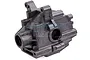 A black plastic Rovan 5IVE-T front differential case shown from a side angle against a white background.