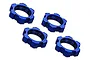 Traxxas Blue Aluminium 17mm Splined Serrated Wheel Nuts 4Pcs 7758