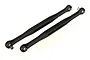 Two black Traxxas X-Maxx 173mm turnbuckles with metal pivot balls, shown against a white background.