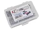 RC Screwz stainless steel screw kit for Arrma Typhon BLX in a clear plastic compartment box.