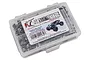 RC Screwz stainless steel screw kit for Traxxas X-Maxx 8S in a clear plastic compartment box with a product label.