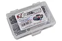 RC Screwz stainless steel screw kit for Traxxas Slash 2WD in a clear plastic storage box with a product label.
