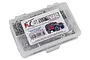 RC Screwz stainless steel screw kit for Traxxas TRX-4 in a clear plastic storage box with a product label.