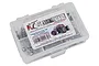 RC Screwz stainless steel screw kit for Traxxas 1/16 Summit in a clear plastic compartment box with a product label.
