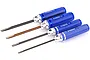 HSP Blue Aluminium Flat Head Screwdriver Set 4Pcs H295806