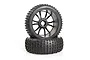 HSP 2.8" Knobby Tyres on 6 Spoke Black Rims - Wheels 2Pcs 85746