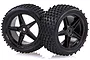 HSP 2.3" Rear Buggy Tyres on Black Rims - Wheels 2Pcs 06026D