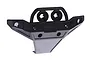 A black plastic front bumper spare part for the Xinlehong Challenger 9115 RC car, featuring a bull bar design with two circular light housing mounts.