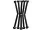 Ten black metal coarse thread binder head screws arranged in two rows of five against a white background.
