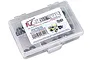 RC Screwz bearing kit for Tamiya 1/14 Globe Liner truck in a clear plastic storage box with a product label.