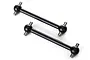 Two black steel drive shafts for Traxxas 4-Tec 2.0 RC cars, shown against a white background.