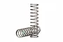 Two black metal shock springs for a Traxxas TRX-4 RC car, one standing upright and one lying horizontally on a white background.