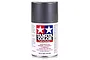 A 100ml can of Tamiya TS-100 Semi-Gloss Bright Gunmetal lacquer spray paint against a white background.