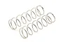 Two silver metal coil shock springs for RC vehicles, shown side-by-side on a white background.