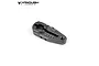 A grey anodized aluminium 25T 20mm servo horn by Vanquish Products, shown from a top-down angle against a white background.