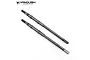 Two Vanquish Chromoly rear AR44 solid axle drive shafts for RC cars, shown against a white background.