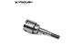 A single Vanquish VVD V1-HD universal drive shaft stub axle made of machined steel, shown against a white background.