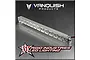 A silver Vanquish Products 6-inch Rigid Industries LED light bar on a brushed metal background.