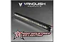 A black Vanquish Rigid Industries LED light bar for RC vehicles, shown against a brushed metal background with brand logos.