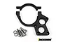 Vanquish Incision black aluminium motor mount plate set for RC vehicles, including mounting hardware, on a white background.
