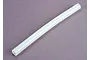 A single, straight, translucent white silicone exhaust tube for RC nitro engines, shown against a grey background.
