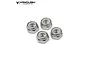 Vanquish 5mm Silver Steel Nyloc Nuts 4Pcs w/ Washers VPS08335
