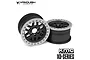 Vanquish Black Aluminium 1.9" KMC XD229 Rims 2Pcs w/ Black Beadlock Rings VPS07730