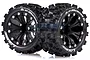 Louise 2.8" ST-Mcross Tyres on Black Spoke Rims - Glued Truck Wheels w/ Foam 2Pcs L-T3272BH