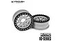 Vanquish Silver Aluminium 2.2" KMC XD229 Rims 2Pcs w/ Black Beadlock Rings VPS08041