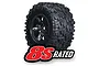 Traxxas 4.0/5.5" 8S X-Maxx AT Tyres on X-Maxx Black Rims - Glued Wheels 2Pcs 7772X