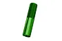 A single green anodized aluminium shock body for a Traxxas X-Maxx RC car, featuring a threaded upper section.