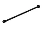 A black steel heavy-duty CVD drive shaft for a Traxxas X-Maxx RC vehicle, shown against a plain white background.