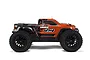 Side profile of the red and black ARRMA Granite 4x4 MEGA RC monster truck on a white background.